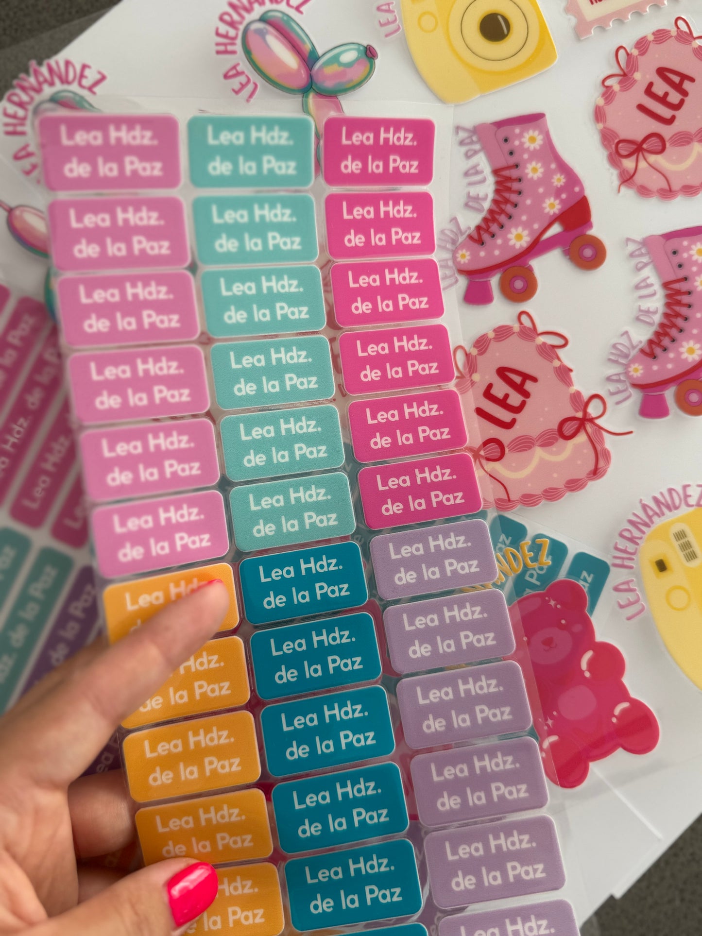 Etiquetas Girly Party Animals DTF UV