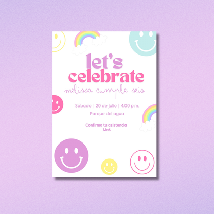 Smiley - Plantilla editable de invitación