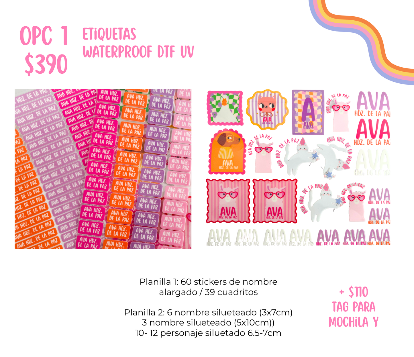 Etiquetas Princess DTF UV