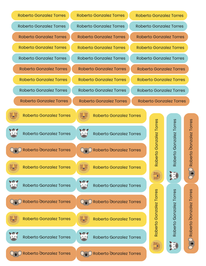 Etiquetas wild animals