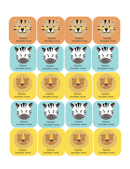 Etiquetas wild animals