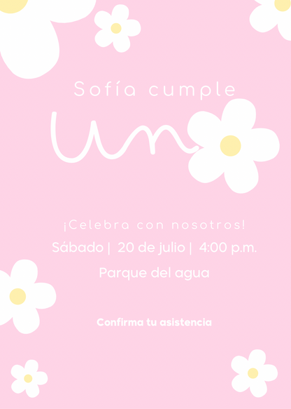 Daisy  - Plantilla editable de invitación