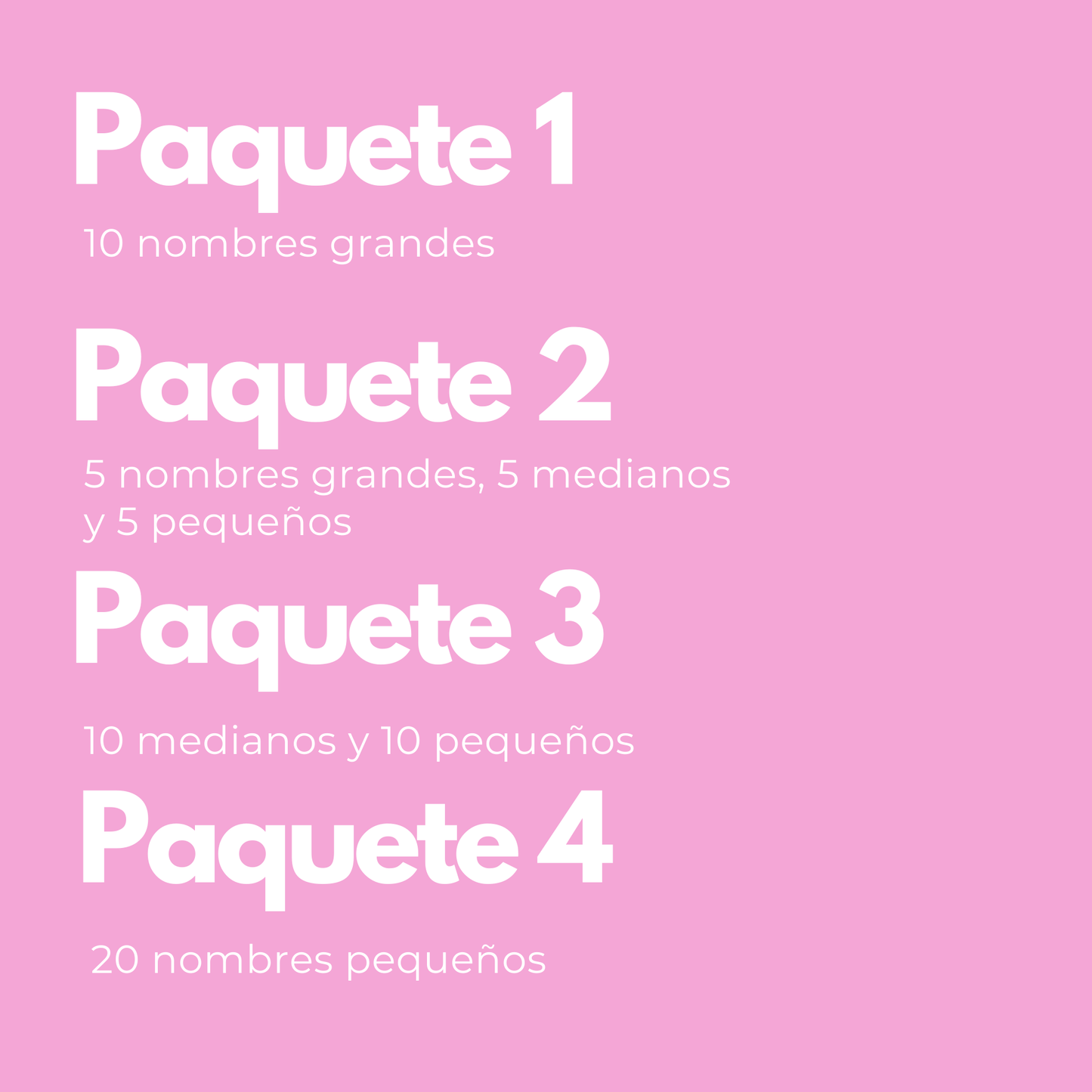 Nombres en vinil