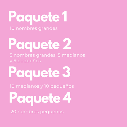 Nombres en vinil