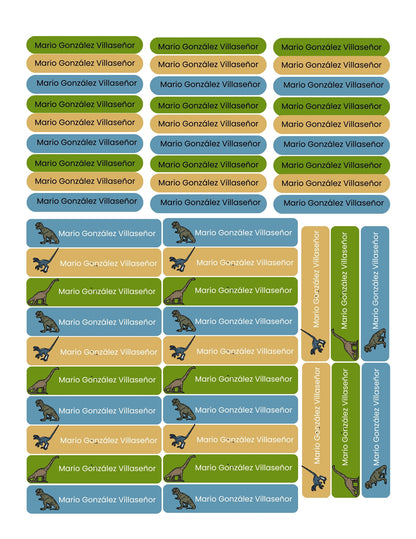 Etiquetas dinosaurios 2