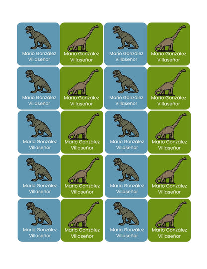 Etiquetas dinosaurios 2