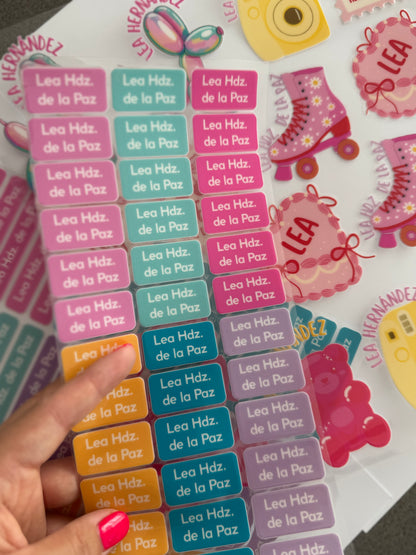 Etiquetas Girly  Party Animals  DTF UV