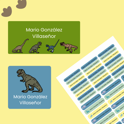 Etiquetas dinosaurios 2